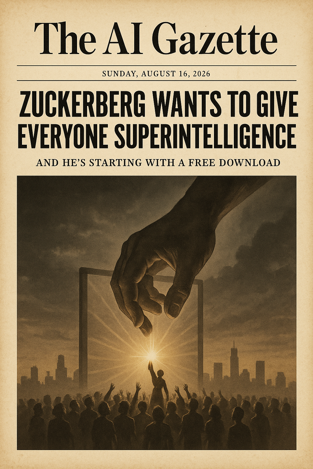 ZUCKERBERG WANTS TO GIVE EVERYONE SUPERINTELLIGENCE